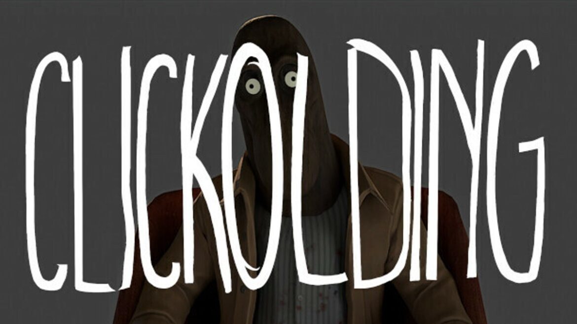 The logo of Clickolding. The logo of Clickolding features the Clickold's ominous mask and stare.